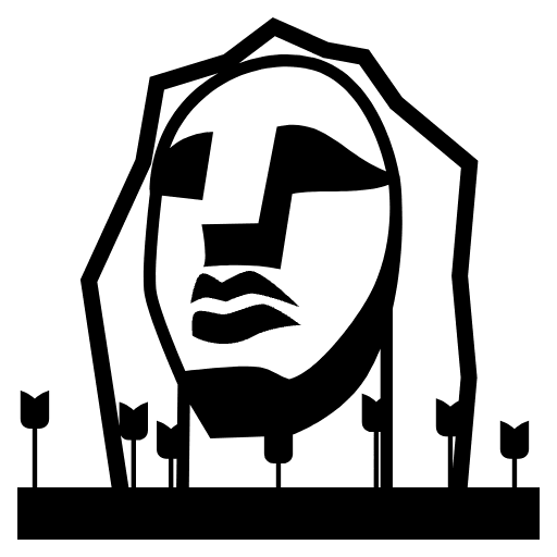 Moai Emoji from EmojiTwo Black Set