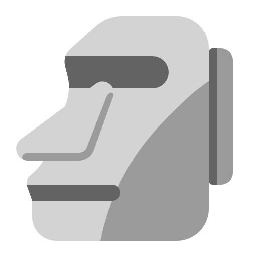 Moai Flat Emoji from Fluent Emoji Flat Set