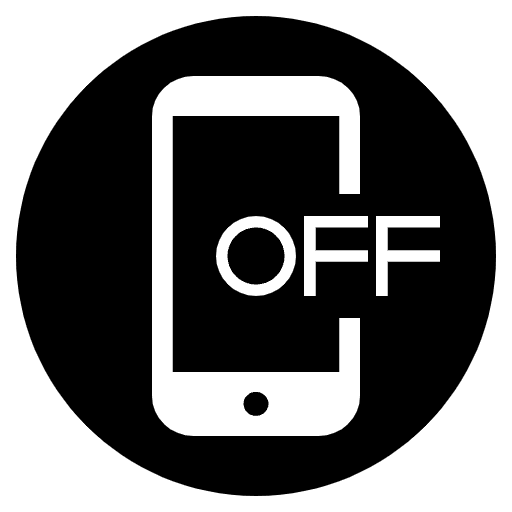 Mobile Phone Off Emoji from EmojiTwo Black Set