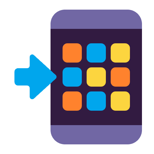 Mobile Phone With Arrow Flat Element from Fluent Emoji Flat Set