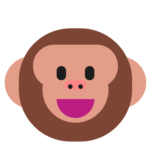 Monkey Face Flat Emoji from Fluent Emoji Flat Set