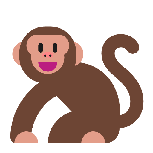 Monkey Flat Element from Fluent Emoji Flat Set
