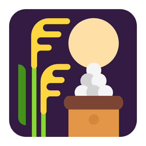 Moon Viewing Ceremony Flat Emoji from Fluent Emoji Flat Set