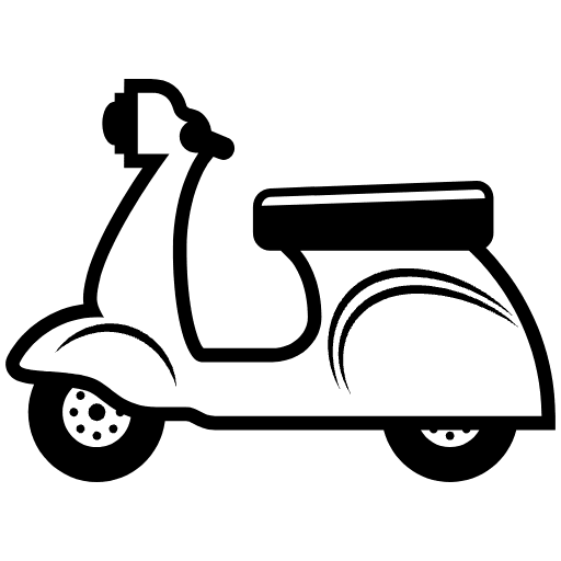 Motor Scooter Emoji from EmojiTwo Black Set