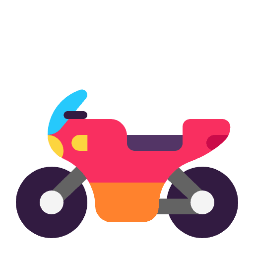 Motorcycle Flat Emoji from Fluent Emoji Flat Set