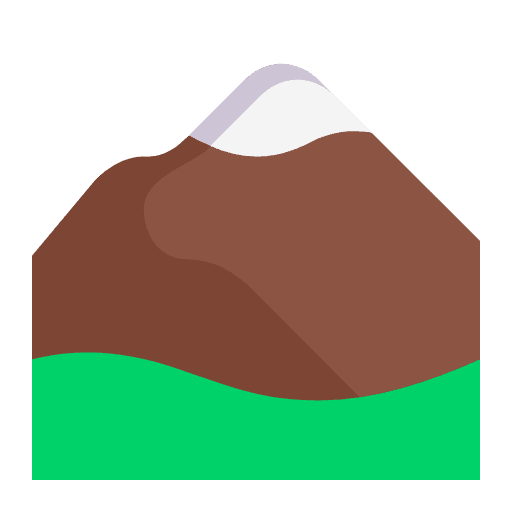 Mountain Flat Emoji from Fluent Emoji Flat Set