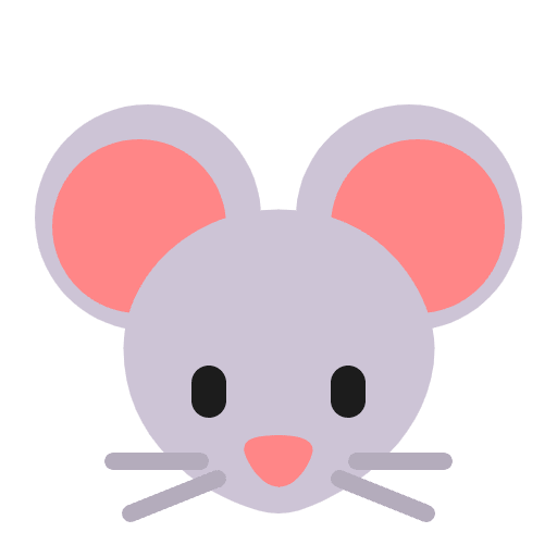 Mouse Face Flat Emoji from Fluent Emoji Flat Set