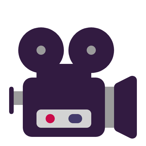 Movie Camera Flat Emoji from Fluent Emoji Flat Set