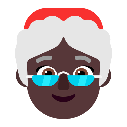 Mrs Claus Flat Dark Emoji from Fluent Emoji Flat Set