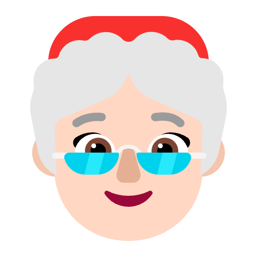 Mrs Claus Flat Light Emoji from Fluent Emoji Flat Set