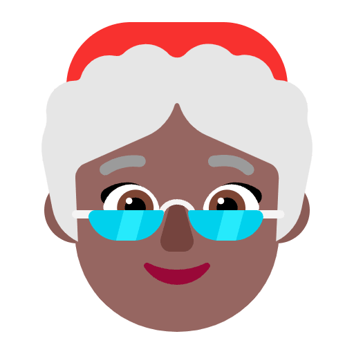 Mrs Claus Flat Medium Dark Emoji from Fluent Emoji Flat Set