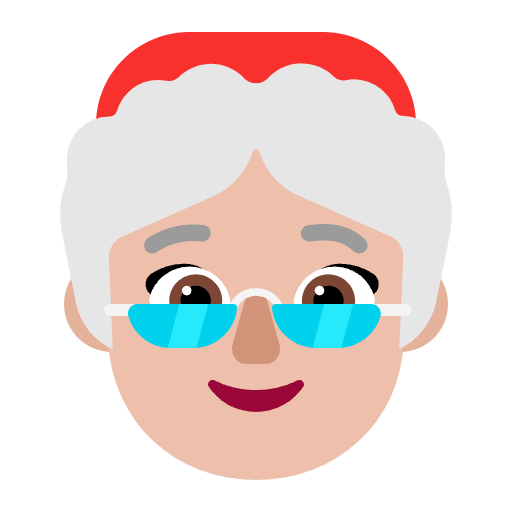 Mrs Claus Flat Medium Light Emoji from Fluent Emoji Flat Set