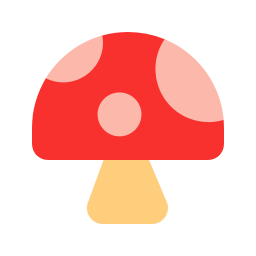 Mushroom Flat Emoji from Fluent Emoji Flat Set