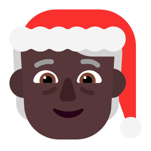 Mx Claus Flat Dark Emoji from Fluent Emoji Flat Set