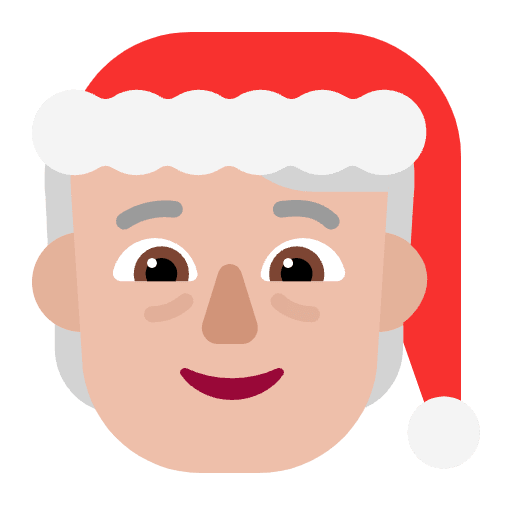 Mx Claus Flat Medium Light Emoji from Fluent Emoji Flat Set