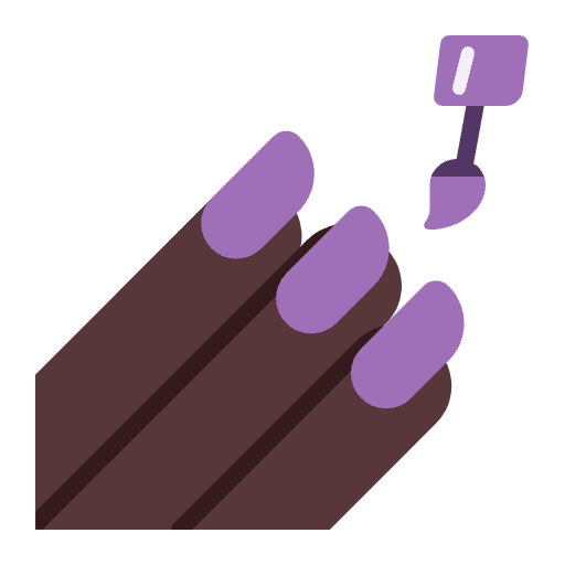 Nail Polish Flat Dark Emoji from Fluent Emoji Flat Set