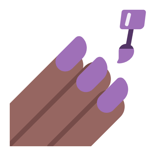 Nail Polish Flat Medium Dark Emoji from Fluent Emoji Flat Set