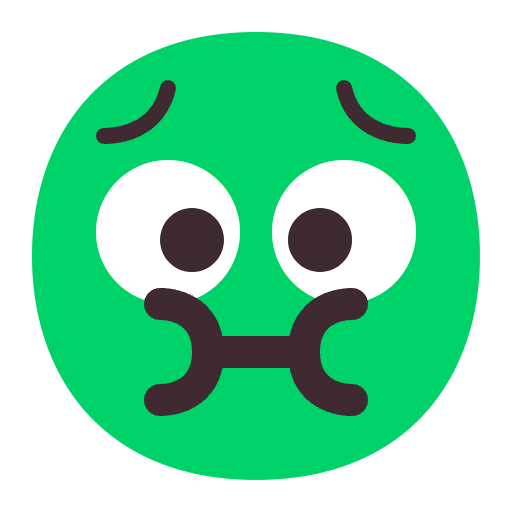 Nauseated Face Flat Emoji from Fluent Emoji Flat Set