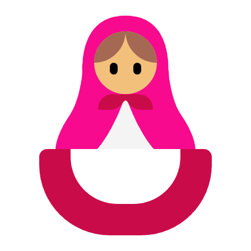 Nesting Dolls Flat Emoji from Fluent Emoji Flat Set