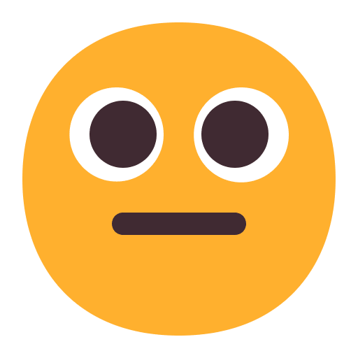 Neutral Face Flat Emoji from Fluent Emoji Flat Set