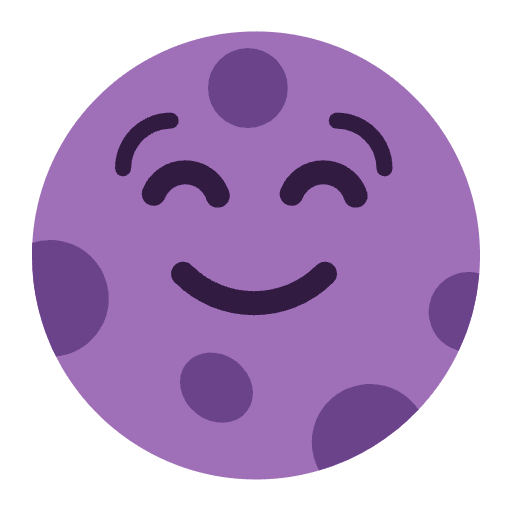 New Moon Face Flat Emoji from Fluent Emoji Flat Set