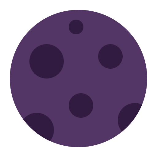 New Moon Flat Emoji from Fluent Emoji Flat Set