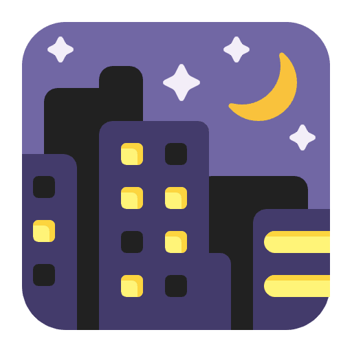 Night With Stars Flat Emoji from Fluent Emoji Flat Set