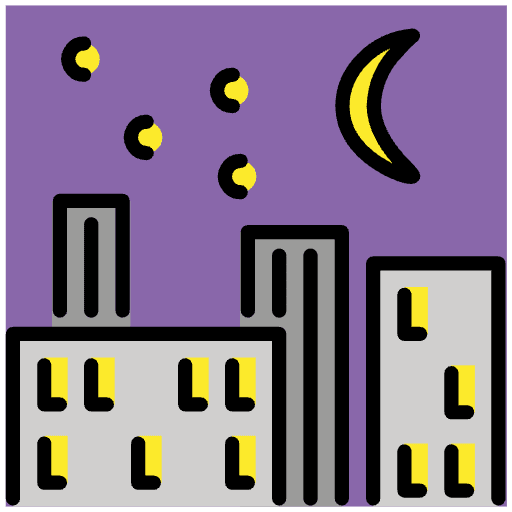 Night With Stars Emoji from OpenMoji Emoji Set