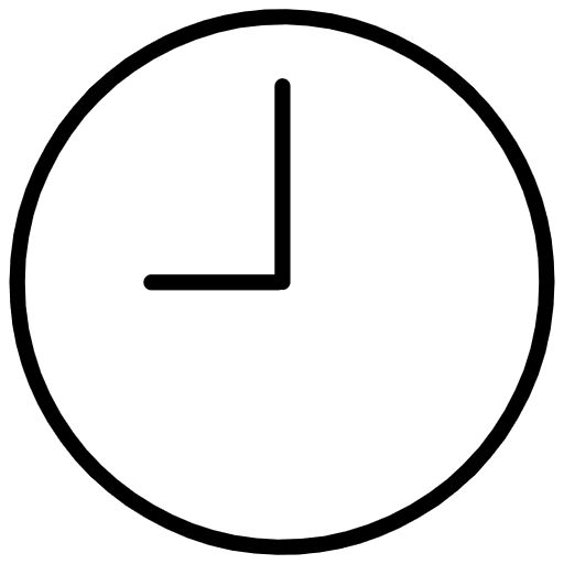 Nine O’clock Emoji from OpenMoji Emoji Set