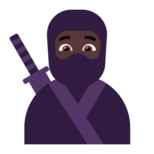 Ninja Flat Dark Element from Fluent Emoji Flat Set