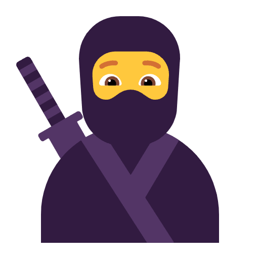 Ninja Flat Default Emoji from Fluent Emoji Flat Set