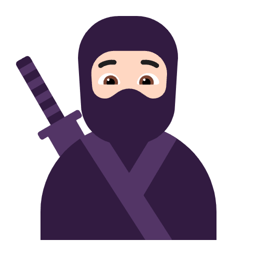Ninja Flat Light Emoji from Fluent Emoji Flat Set
