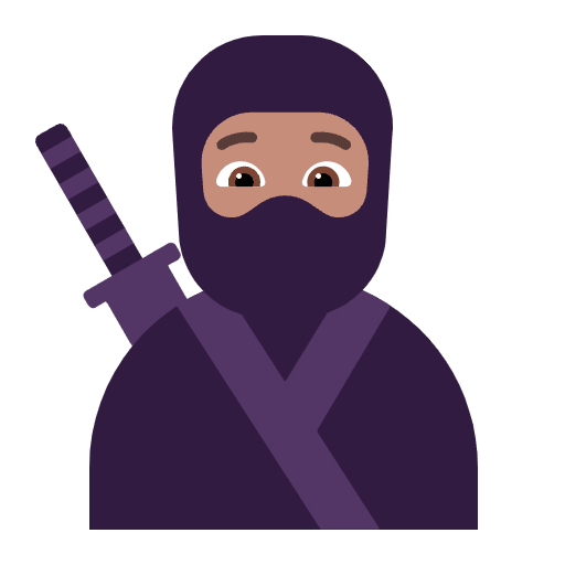Ninja Flat Medium Emoji from Fluent Emoji Flat Set