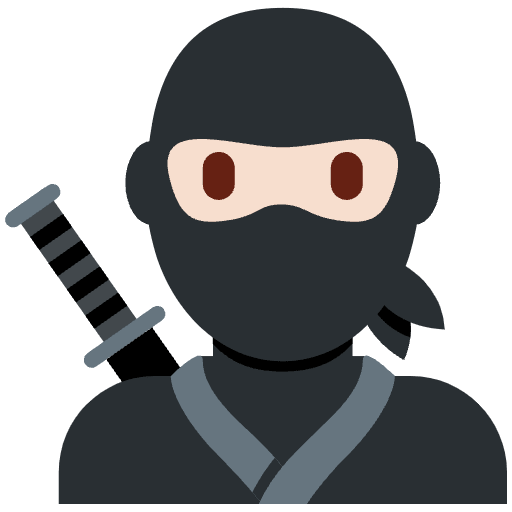 Ninja Light Skin Tone Emoji from Twemoji Emoji Set