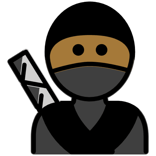 Ninja Medium Dark Skin Tone Element from OpenMoji Emoji Set