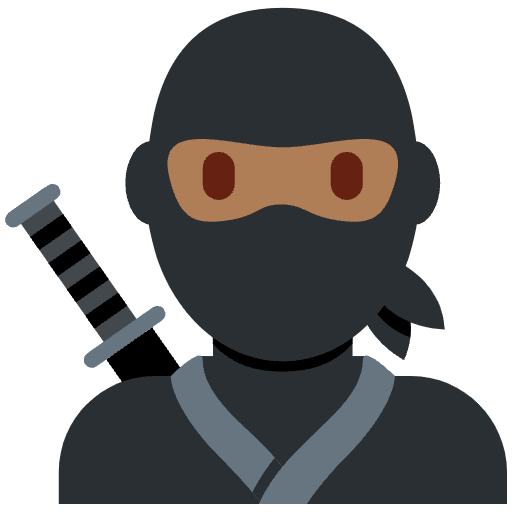 Ninja Medium Dark Skin Tone Emoji from Twemoji Emoji Set