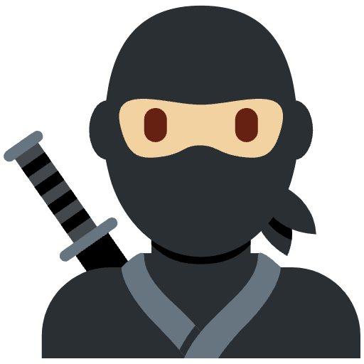 Ninja Medium Light Skin Tone Emoji from Twemoji Emoji Set