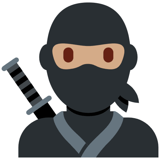 Ninja Medium Skin Tone Emoji from Twemoji Emoji Set