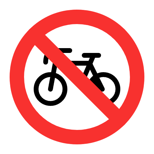 No Bicycles Flat Emoji from Fluent Emoji Flat Set