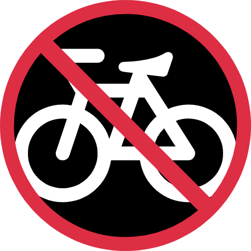 No Bicycles Emoji from Twemoji Emoji Set