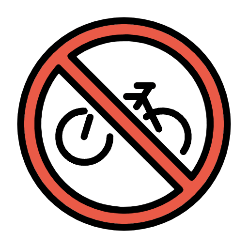 No Bicycles Emoji from OpenMoji Emoji Set