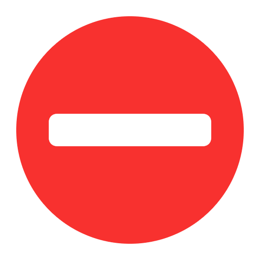 No Entry Flat Emoji from Fluent Emoji Flat Set