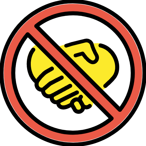 No Handshaking Emoji from OpenMoji Emoji Set