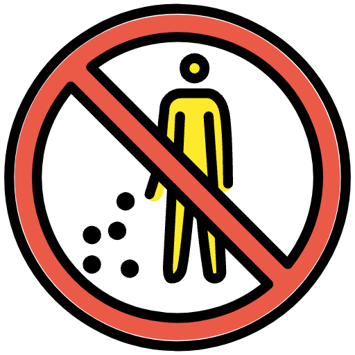 No Littering Emoji from OpenMoji Emoji Set