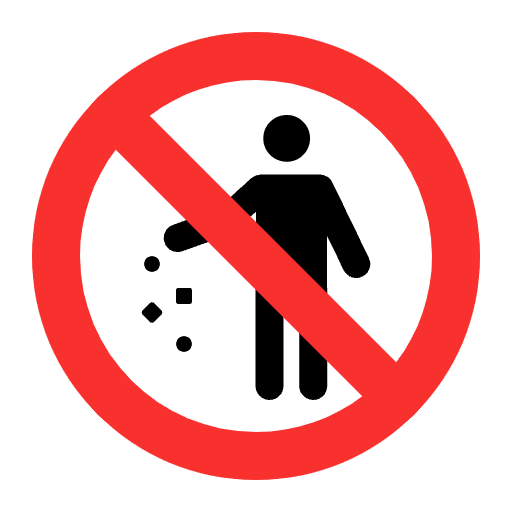 No Littering Flat Emoji from Fluent Emoji Flat Set