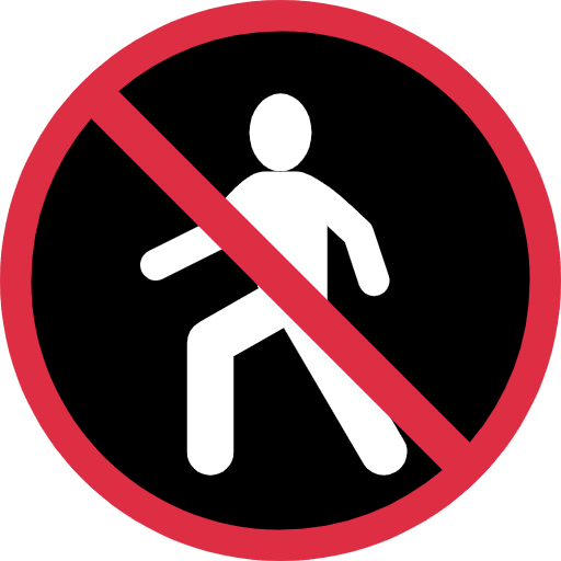 No Pedestrians Emoji from Twemoji Emoji Set