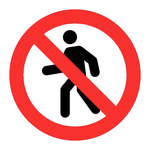 No Pedestrians Flat Emoji from Fluent Emoji Flat Set
