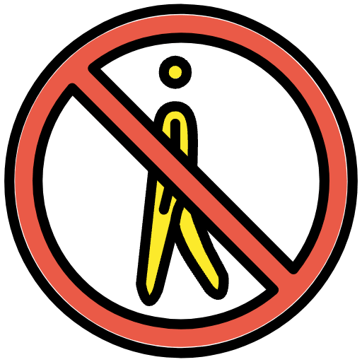 No Pedestrians Emoji from OpenMoji Emoji Set