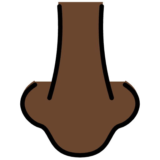 Nose Dark Skin Tone Emoji from OpenMoji Emoji Set