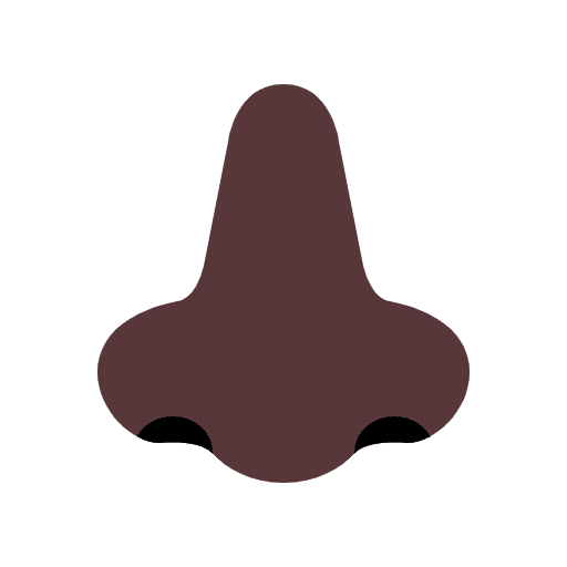 Nose Flat Dark Emoji from Fluent Emoji Flat Set